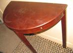 Haltafel halfrond, smalle muurtafel, gefineerd hout, Huis en Inrichting, Tafels | Sidetables, Ophalen, Gebruikt, 50 tot 100 cm