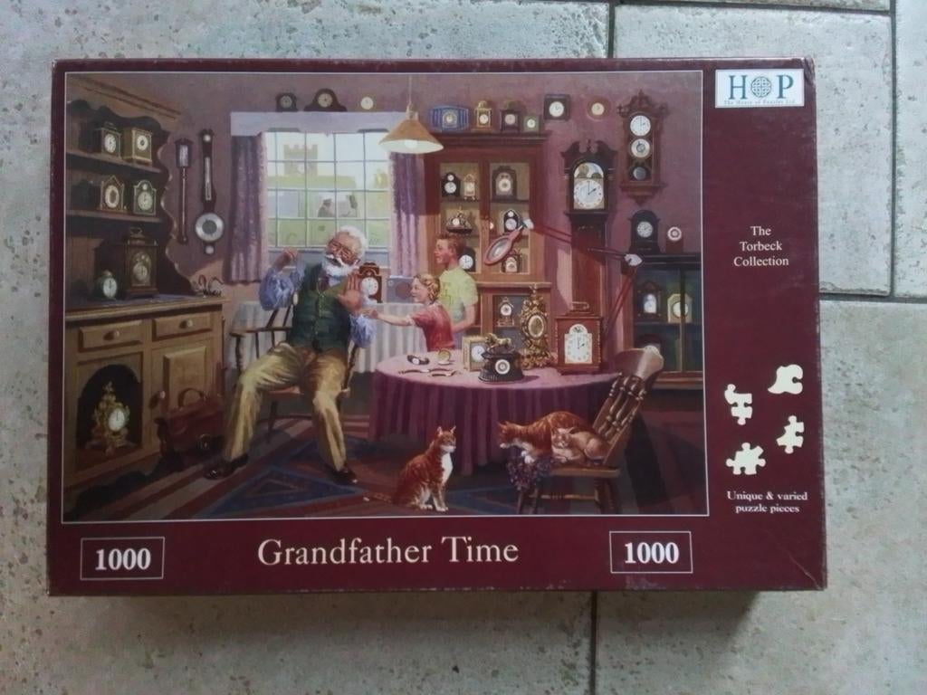 Hop puzzel GrandfatherTime 1000 stukjes, Hobby en Vrije tijd, Denksport en Puzzels, Ophalen, 500 t/m 1500 stukjes, Zo goed als nieuw