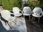 4 tuinstoelen "kuip" voor eettafel, Tuin en Terras, Tuinstoelen, Ophalen, Gebruikt, Kunststof