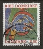 Denemarken 26, muurschildering domkerk Ribe, Postzegels en Munten, Denemarken, Verzenden, Gestempeld