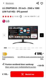 LG 29WP500-B 29 inch Ultrawide IPS Monitor, Computers en Software, Monitoren, HDMI, Full HD, Zo goed als nieuw, 61 t/m 100 Hz