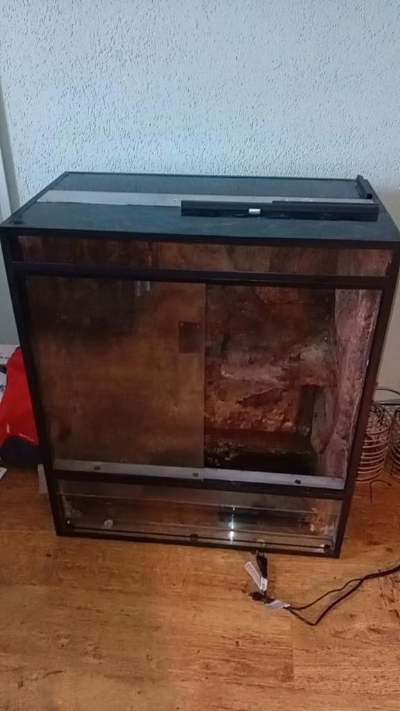 Terrarium 70x40x80, Dieren en Toebehoren, Reptielen en Amfibieën | Toebehoren, Gebruikt, Terrarium of Paludarium, Ophalen