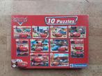 10 puzzels puzzel Cars verschillende maten ZGAN Clementoni, Ophalen of Verzenden, 10 tot 50 stukjes, Zo goed als nieuw, 6 jaar of ouder