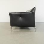 2x Leolux Mayon Bank 2,5-zits/173cm Zwart Leer - Staal, Niet ingevuld, Overige maten, 150 tot 200 cm, Niet ingevuld