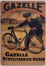 Gazelle rijwielfabriek fietsen reclamebord van metaal deco, Verzamelen, Merken en Reclamevoorwerpen, Reclamebord, Info@deconoord.nl