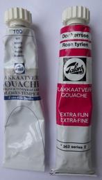 Talens 2 tubes plakkaatverf goache, Hobby en Vrije tijd, Schilderen, Ophalen of Verzenden, Zo goed als nieuw, Ezel