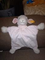 steiff knopf im ohr roze kroeldoek lam / schaap, Ophalen of Verzenden, Gebruikt, Overige typen