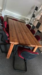 Vergadertafel ( 200 x 100 x 73 ) met 8 stoelen, Ophalen of Verzenden, Zo goed als nieuw
