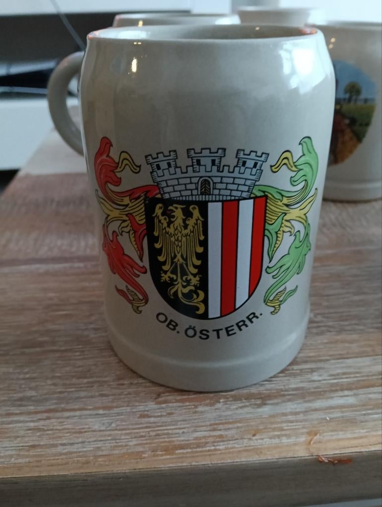 9 Duitse bierpullen, Verzamelen, Ophalen, Gebruikt, Glas of Glazen, Overige merken