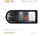Dakkoffer 431 Liter CAM Sport zwart. 5 jaar garantie, Auto diversen, Dakkoffers, Ophalen of Verzenden, Nieuw