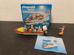 Playmobil Motorboot met onderwatermotor- Compleet!, Ophalen of Verzenden, Zo goed als nieuw, Complete set