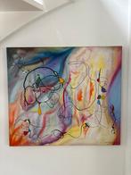 Abstract schilderij kleurrijk - Justus Dick Bakhuizen, Antiek en Kunst, Ophalen