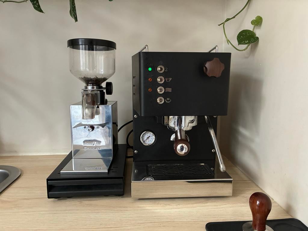 Quickmill Nero & Demoka Minimoka - Espresso set, Ophalen, Espresso apparaat, Koffiebonen, Zo goed als nieuw