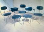 5 Vintage midcentury / minimalistische stoelen, Ophalen, Gebruikt, Zwart, Overige materialen