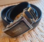 Donkerblauwe HUGO BOSS heren riem, Overige kleuren, Echt leder, Zo goed als nieuw, Hugo Boss