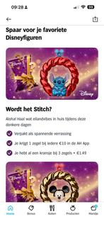 3 volle spaarkaarten digitaal ah disney hanger, Tickets en Kaartjes, Eén persoon, Kortingskaart
