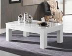 Salontafel-Blok MDF-Poten- hoogglans zwart-wit-marmer-- SALE, Huis en Inrichting, Tafels | Salontafels, Nieuw, Minder dan 50 cm
