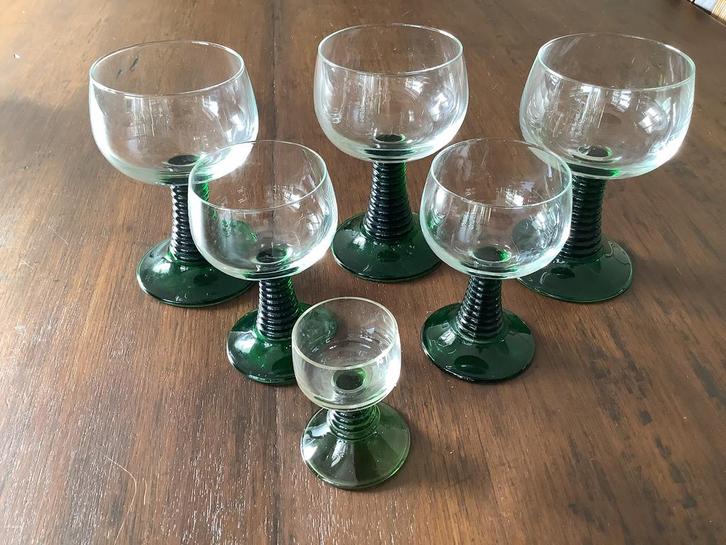 Retro Roemer/Moezel glazen, Verzamelen, Glas en Borrelglaasjes, Zo goed als nieuw, Overige typen, Ophalen of Verzenden