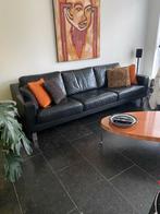 Leolux Antonia Lederen bank 3,5 zit, Huis en Inrichting, Banken | Bankstellen, Ophalen, Strak modern, Gebruikt, Rechte bank