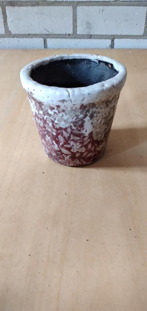 Kamerplanten potten, Tuin en Terras, Bloempotten, Zo goed als nieuw, Aardewerk, Minder dan 40 cm, Minder dan 25 cm, Rond, Ophalen