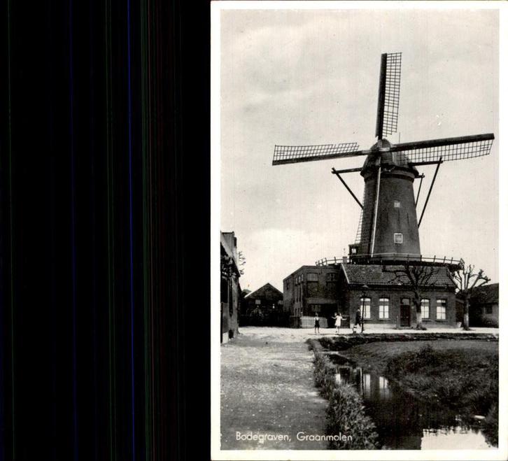 Bodegraven Graanmolen, Verzamelen, Ansichtkaarten | Nederland, Gelopen, Zuid-Holland, 1960 tot 1980, Ophalen of Verzenden