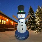 Sneeuwpop op blauw draaiplateau 182cm hoog, Diversen, Kerst, Ophalen, Nieuw
