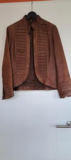 Bruin leer jasje., Kleding | Dames, Jasjes, Kostuums en Pakken, Ophalen, Zo goed als nieuw, Maat 38/40 (M), Bruin