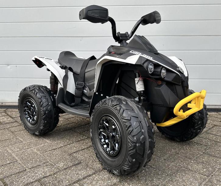 can-am Renegade 12v Quad wit – Rubberband - BT - NIEUW, Kinderen en Baby's, Speelgoed | Buiten | Voertuigen en Loopfietsen, Nieuw