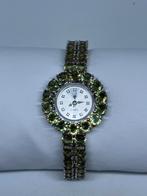Zilveren 925 horloge met echte Zultanite stenen, Info@zilverenedelstenen.com, Polshorloge, Overige materialen, Nieuw