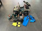 Action man jeep, 3 poppen, kleding, wapens, Verzenden, Zo goed als nieuw