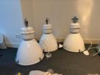 Vintage hanglamp 3 stuks fabriekslamp, Ophalen, Zo goed als nieuw, Minder dan 50 cm