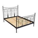 Ikea Noresund tweepersoons bed met lattenbodem, Ophalen, Gebruikt, Zwart, Tweepersoons