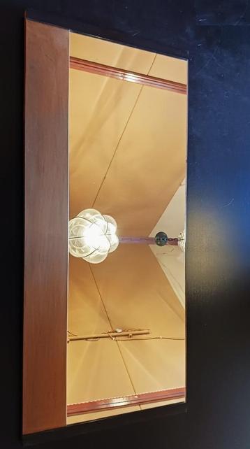 Rechthoekige Vintage Seventies Spiegel   beschikbaar voor biedingen