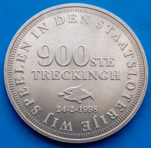 Penning 900ste TRECKINGH Staatsloterij - 1998, Postzegels en Munten, Penningen en Medailles, Overige materialen, Nederland, Verzenden