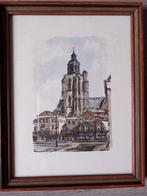 Kleine litho van de Peperbus te Bergen op Zoom Bob Brobbel, Antiek en Kunst, Kunst | Etsen en Gravures, Ophalen of Verzenden