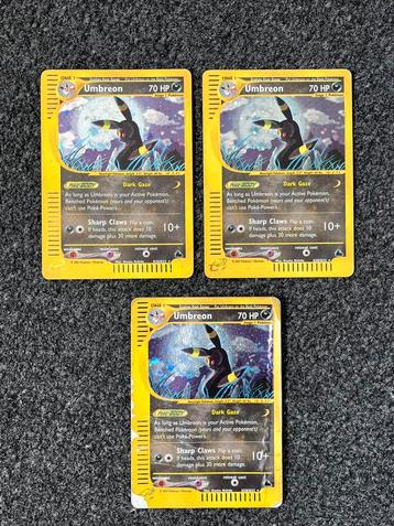 Pokémon 3x Umbreon holo #H30 Skyridge - Mixed conditie beschikbaar voor biedingen