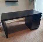 Bureau ikea malm zwart, Huis en Inrichting, Bureaus, Ophalen, Gebruikt