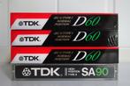4 TDK cassettebandjes 3 x D60 geseald 1 SA90 leeg onbeschr.!, Ophalen, 2 t/m 25 bandjes, Overige genres, Origineel