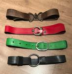 Leren vintage riemen ceinturen bruin rood groen grijs 4 x, Ophalen of Verzenden, Zo goed als nieuw