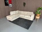 GRATIS LEVERING Ribstof Hoekbank Beige 265x220 REFURBISHED, 250 tot 300 cm, Ophalen of Verzenden, Zo goed als nieuw, 150 cm of meer