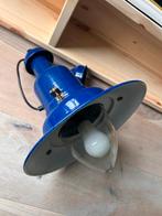 Vintage blauwe scheepslamp/hanglamp, Ophalen, Vintage, Zo goed als nieuw, Glas