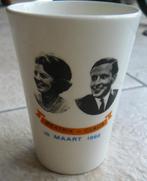 Beker tgv huwelijk prinses Beatrix en prins Claus, Ophalen of Verzenden, Zo goed als nieuw, Nederland, Servies