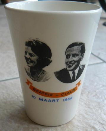Beker tgv huwelijk prinses Beatrix en prins Claus beschikbaar voor biedingen