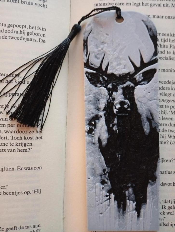 3D Boekenlegger Hert met Groot Gewei Reliëf – Uniek, Verzamelen, Boekenleggers, Nieuw, Dier, Ophalen of Verzenden