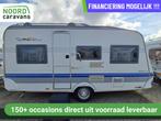 HOBBY DE LUXE 450 VOORTENT + LUIFEL + DWARSBED + FIETSENDR, Caravans en Kamperen, Caravans, Hobby, -, Bedrijf, 750 - 1000 kg