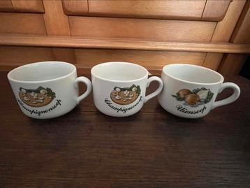 3x grote soepkom met oor beschikbaar voor biedingen