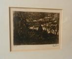 Ets Landschap (Avond) Willem de Zwart (1862-1931) vW23 10x14, Ophalen of Verzenden
