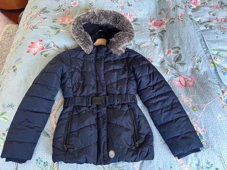ZGAN prachtige donkerblauwe winterjas meisje s.Oliver 152, Kinderen en Baby's, Kinderkleding | Maat 152, Zo goed als nieuw, Meisje