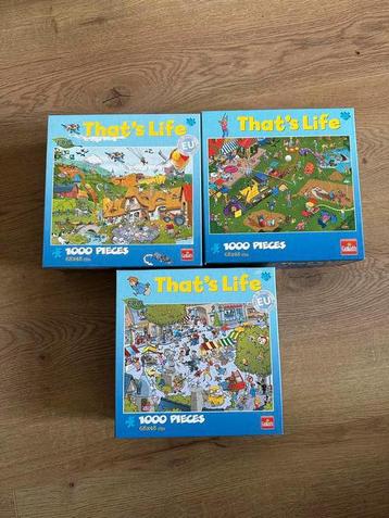 3x That's Life Puzzels - 1000 Stukjes beschikbaar voor biedingen