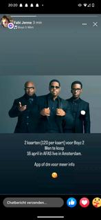Boyz2men sta/zitplaatsen 16 april AFAS Amsterdam, Tickets en Kaartjes, Concerten | R&B en Hiphop, April, Twee personen